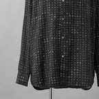 LAD MUSICIAN ラッドミュージシャン / 美品 25AW TENCEL BROAD STUDZ BIG SHIRT 長袖シャツ / 2225-133 / size 44 (BLACK)