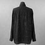 LAD MUSICIAN ラッドミュージシャン / 美品 25AW TENCEL BROAD STUDZ BIG SHIRT 長袖シャツ / 2225-133 / size 44 (BLACK)