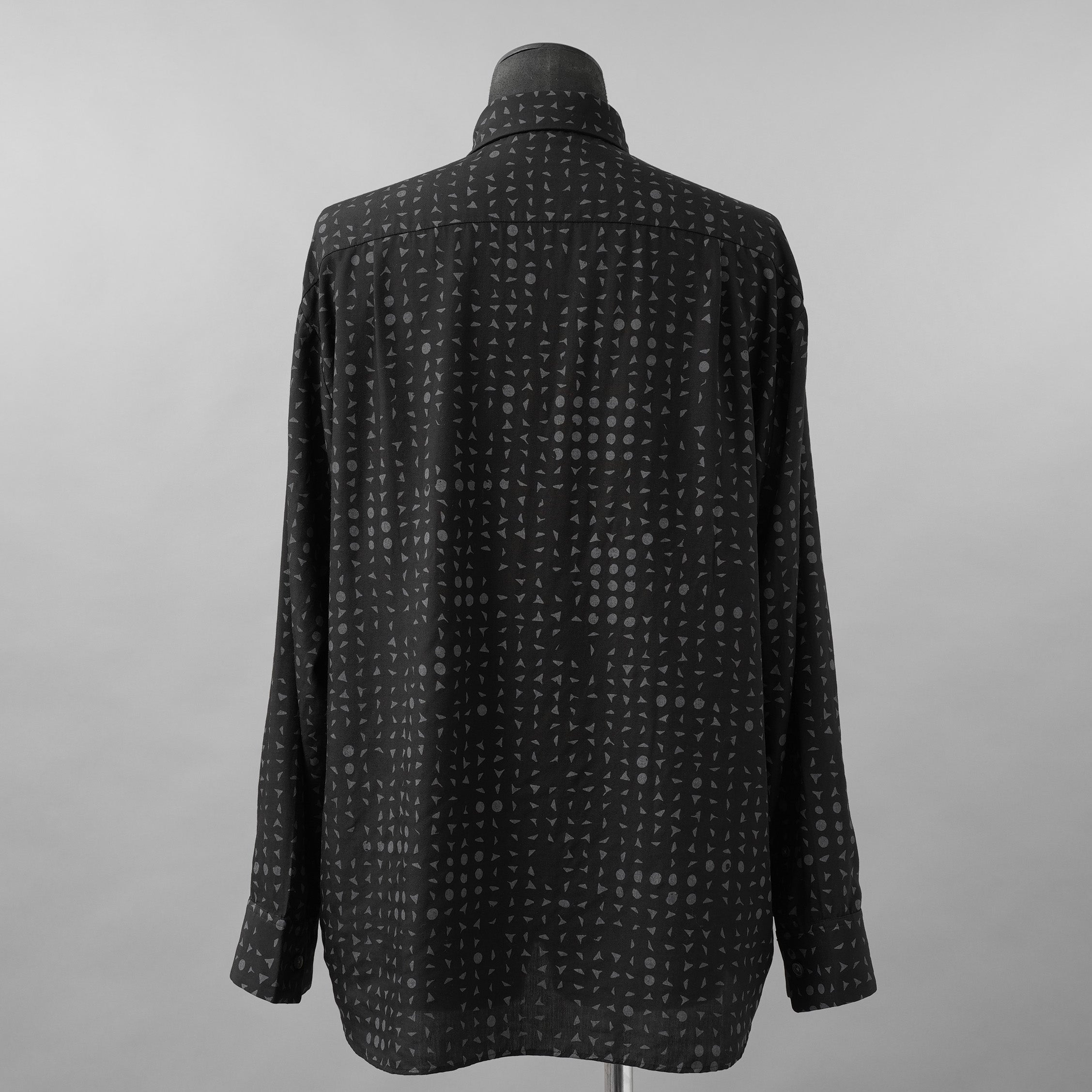 LAD MUSICIAN ラッドミュージシャン / 美品 25AW TENCEL BROAD STUDZ BIG SHIRT 長袖シャツ / 2225-133 / size 44 (BLACK)