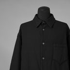 Maison Margiela メゾン マルジェラ / 22AW 中綿入り チョークストライプ シャツジャケット アウター / S51DL0403 S76446 / 02PR 225507/1 2022 2 / size 42 (BLACK) 352156-uen