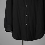 Maison Margiela メゾン マルジェラ / 22AW 中綿入り チョークストライプ シャツジャケット アウター / S51DL0403 S76446 / 02PR 225507/1 2022 2 / size 42 (BLACK) 352156-uen