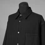 Maison Margiela メゾン マルジェラ / 22AW 中綿入り チョークストライプ シャツジャケット アウター / S51DL0403 S76446 / 02PR 225507/1 2022 2 / size 42 (BLACK) 352156-uen