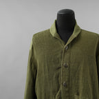 Greg Lauren グレッグローレン / 美品 24SS Army Hemp Shawl Collar Boxy Jacket ヘンプ ジャケット / size 2  (GREEN)