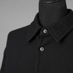 Maison Margiela メゾン マルジェラ / 22AW 中綿入り チョークストライプ シャツジャケット アウター / S51DL0403 S76446 / 02PR 225507/1 2022 2 / size 42 (BLACK) 352156-uen