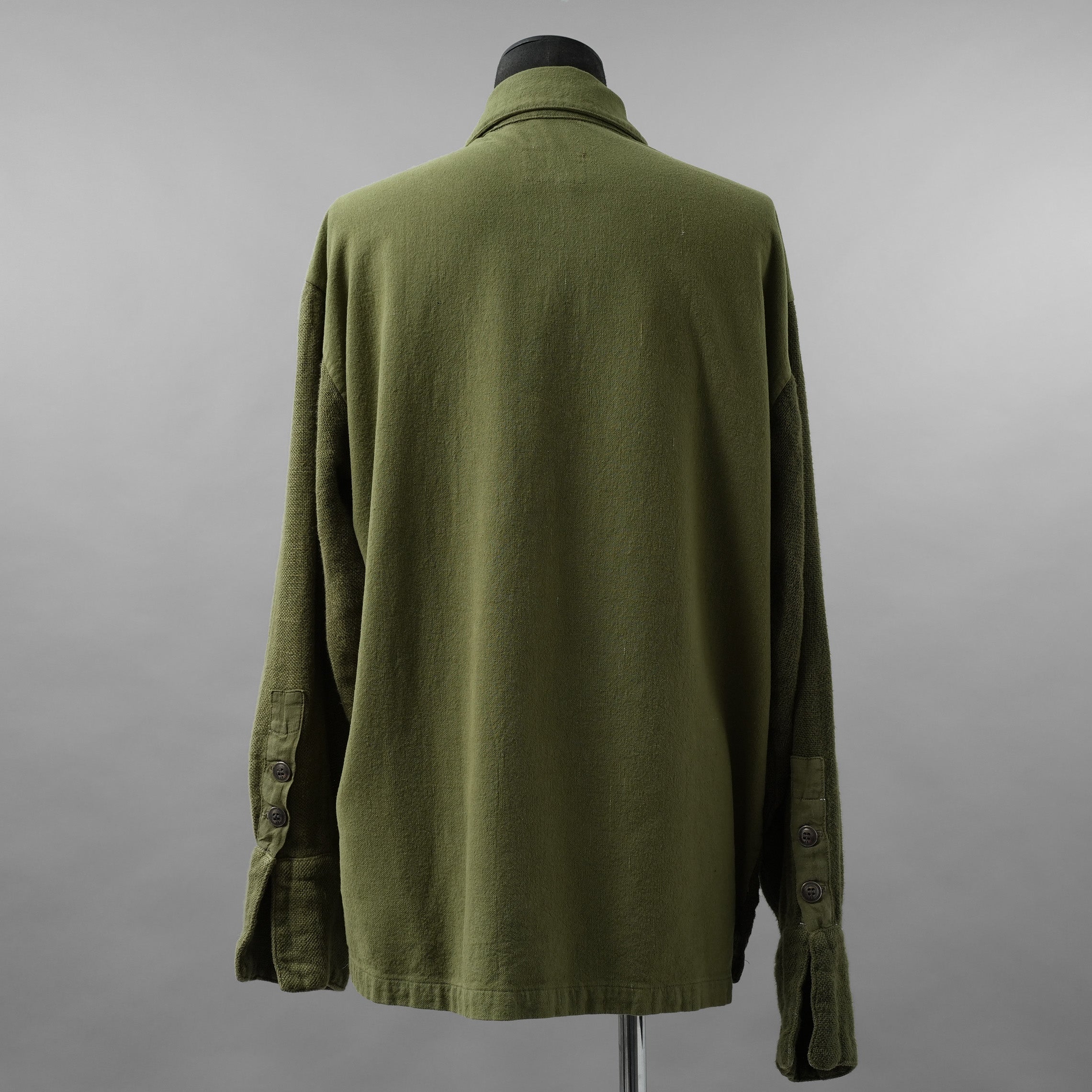 Greg Lauren グレッグローレン / 美品 24SS Army Hemp Shawl Collar Boxy Jacket ヘンプ ジャケット / size 2  (GREEN)