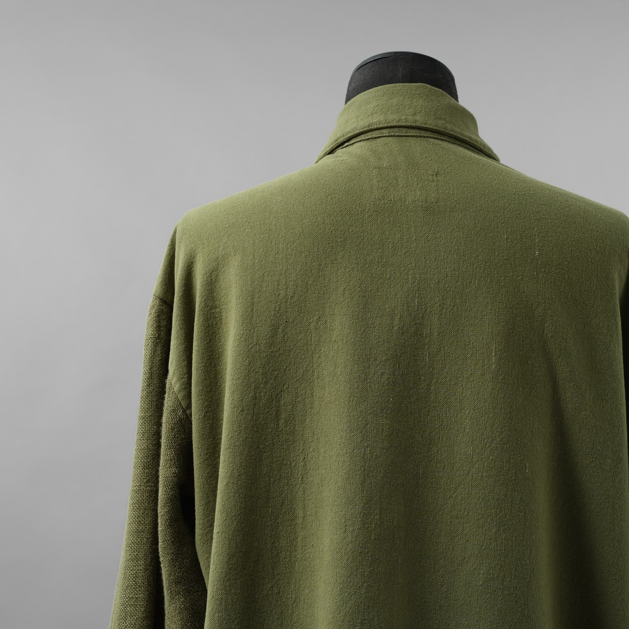 Greg Lauren グレッグローレン / 美品 24SS Army Hemp Shawl Collar Boxy Jacket ヘンプ ジャケット / size 2  (GREEN)