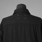 Maison Margiela メゾン マルジェラ / 22AW 中綿入り チョークストライプ シャツジャケット アウター / S51DL0403 S76446 / 02PR 225507/1 2022 2 / size 42 (BLACK) 352156-uen