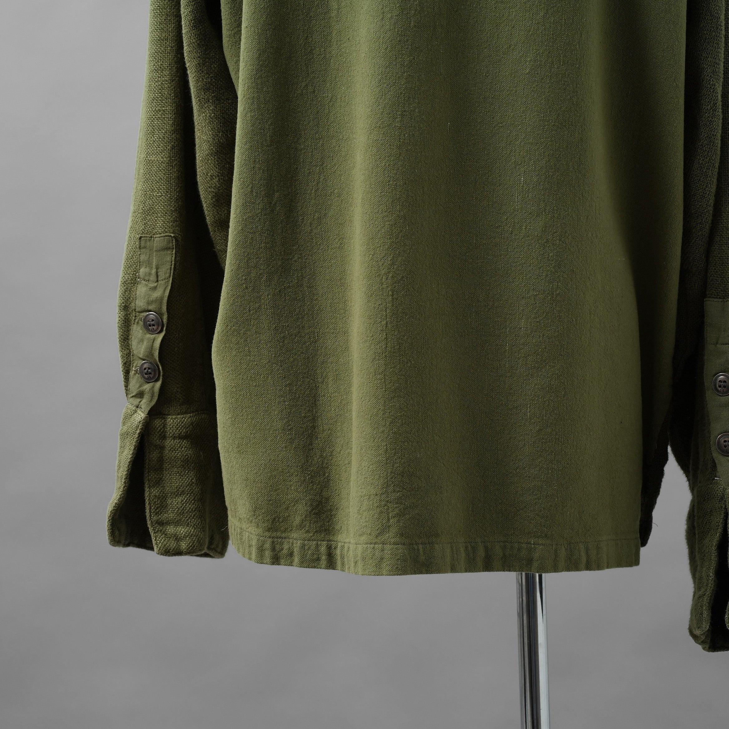 Greg Lauren グレッグローレン / 美品 24SS Army Hemp Shawl Collar Boxy Jacket ヘンプ ジャケット / size 2  (GREEN)