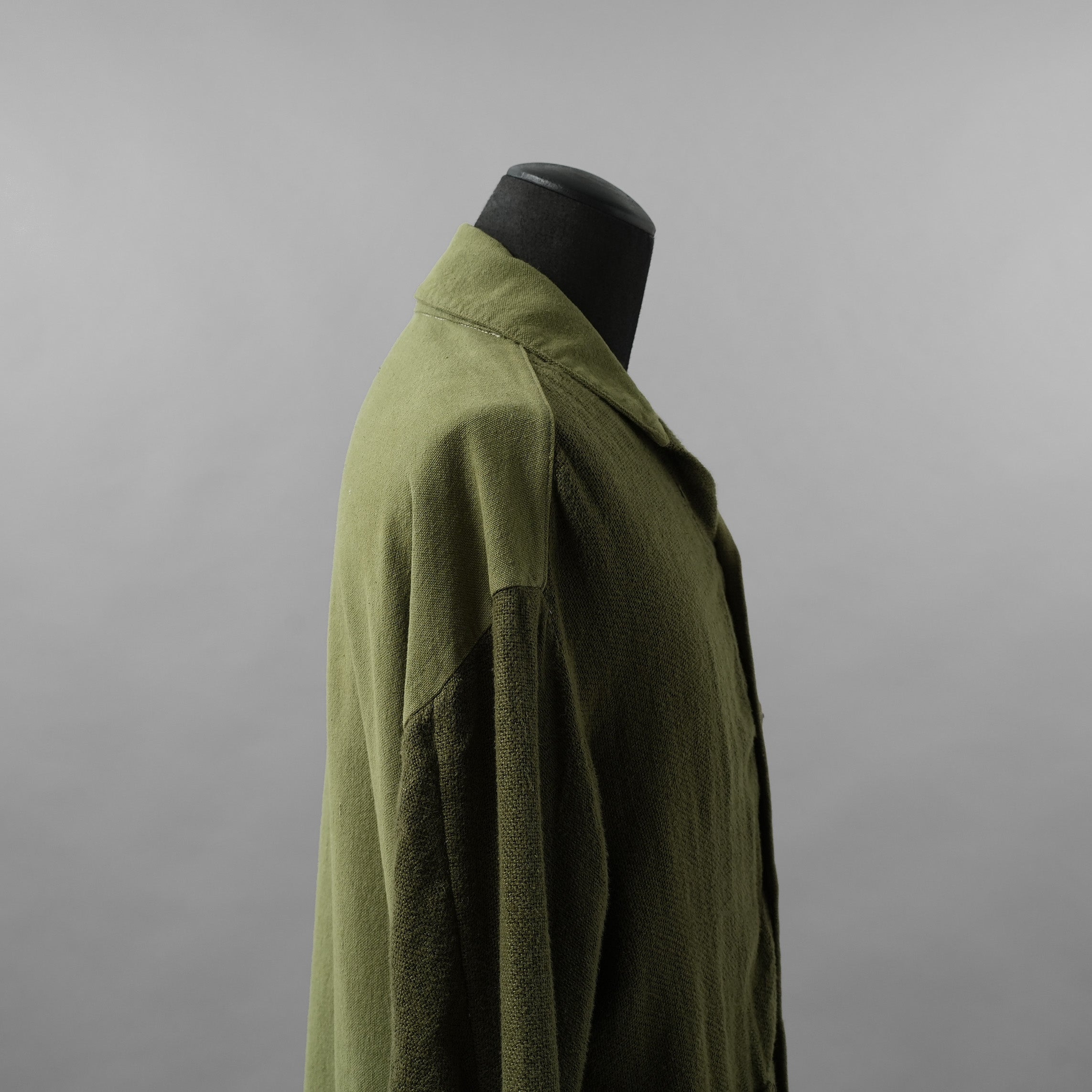 Greg Lauren グレッグローレン / 美品 24SS Army Hemp Shawl Collar Boxy Jacket ヘンプ ジャケット / size 2  (GREEN)
