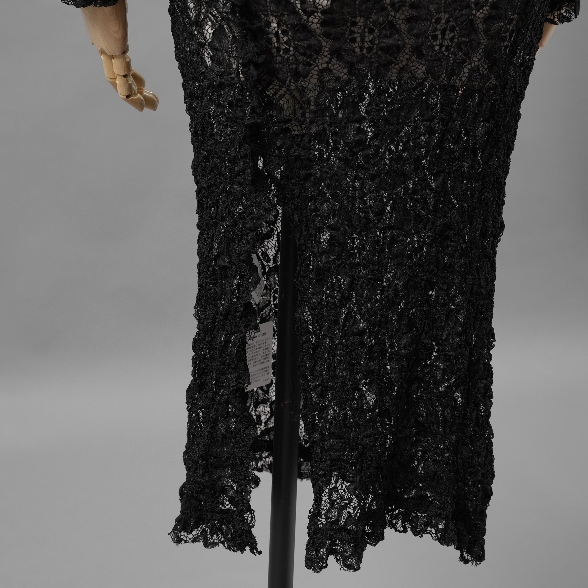 未使用 ERiKOKATORi エリコカトリ / 24SS stretch lace frill dress ドレス ワンピース / EK-11-2-1 / size F (BLACK) レディース