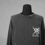 SAINT Mxxxxxx × NEIGHBORHOOD コラボ / 美品 25SS STHD . LS TEE SPEED KILLS ヴィンテージ加工 ロングスリーブTシャツ 長袖Tシャツ / SM-HR8-0000-C72 / size L (BLACK) 123059-alm
