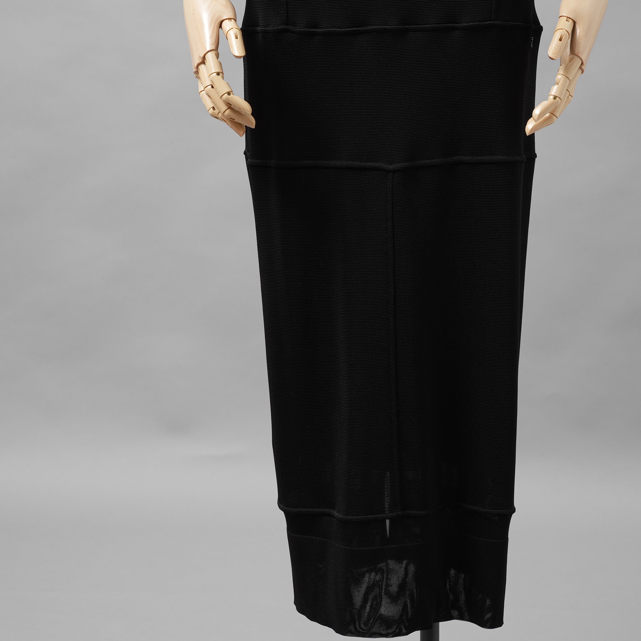 CHANEL シャネル / 12SS リブニット マキシ丈 ワンピース /ドレス / P42943K04334 / size 42 (BLACK) レディース
