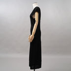 CHANEL シャネル / 12SS リブニット マキシ丈 ワンピース /ドレス / P42943K04334 / size 42 (BLACK) レディース