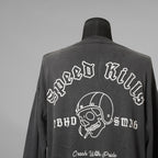 SAINT Mxxxxxx × NEIGHBORHOOD コラボ / 美品 25SS STHD . LS TEE SPEED KILLS ヴィンテージ加工 ロングスリーブTシャツ 長袖Tシャツ / SM-HR8-0000-C72 / size L (BLACK) 123059-alm