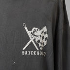 SAINT Mxxxxxx × NEIGHBORHOOD コラボ / 美品 25SS STHD . LS TEE SPEED KILLS ヴィンテージ加工 ロングスリーブTシャツ 長袖Tシャツ / SM-HR8-0000-C72 / size L (BLACK) 123059-alm