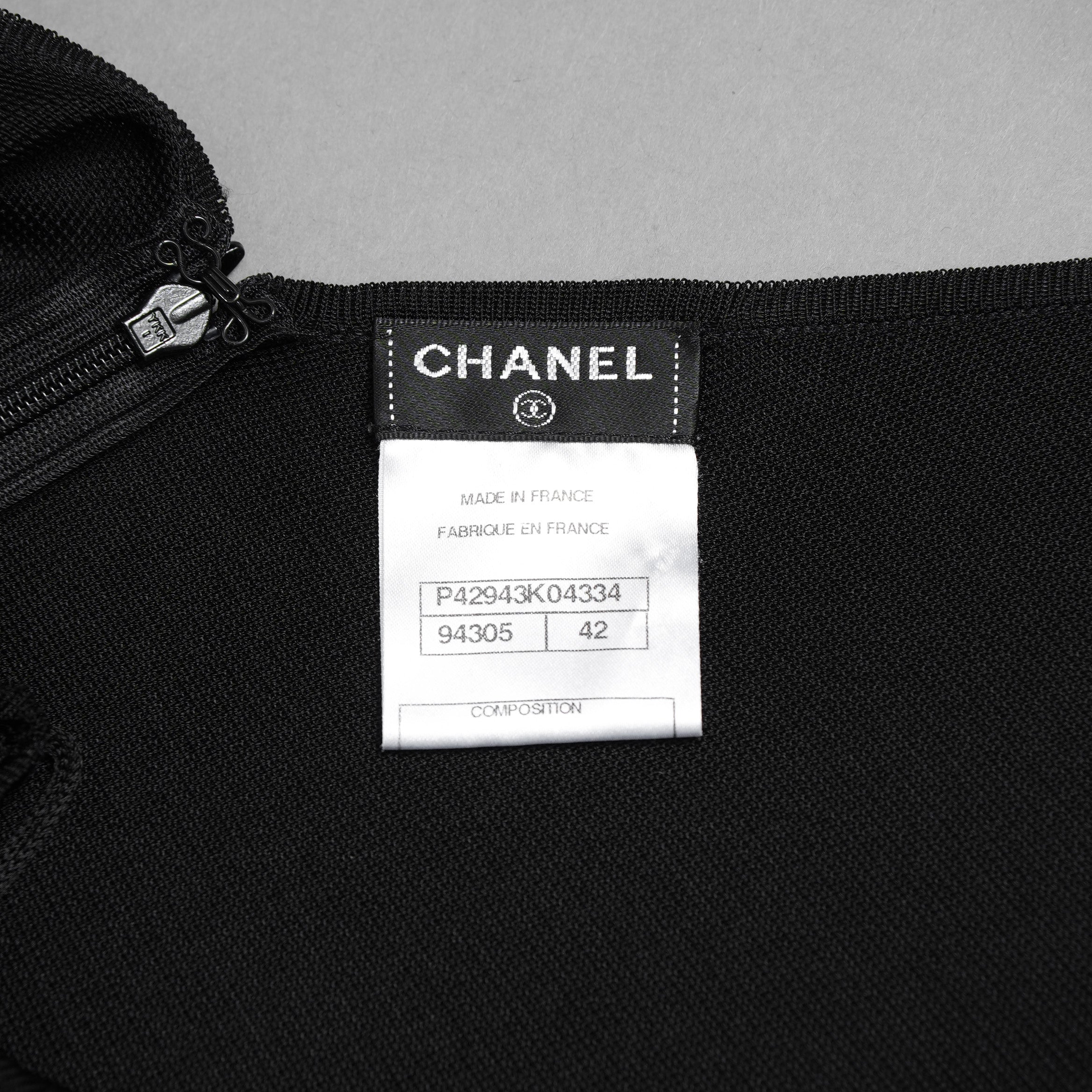 CHANEL シャネル / 12SS リブニット マキシ丈 ワンピース /ドレス / P42943K04334 / size 42 (BLACK) レディース