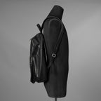 RICK OWENS リックオウエンス / 美品 24SS LIDO期 Classic Zip Leather Backpack カーフレザー バッグパック / RA01E0671 / BLACK 352165-in-ue アクセサリー