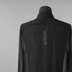 Rick Owens リックオウエンス / 美品 24SS LIDO OFFICE SHIRT シルクシアー 長袖シャツ / RU01D3299-S / size 48 (BLACK)