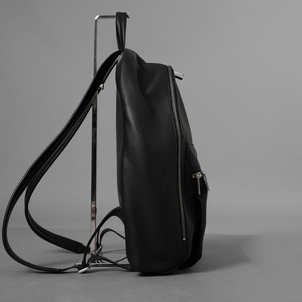 RICK OWENS リックオウエンス / 美品 24SS LIDO期 Classic Zip Leather Backpack カーフレザー バッグパック / RA01E0671 / BLACK 352165-in-ue アクセサリー