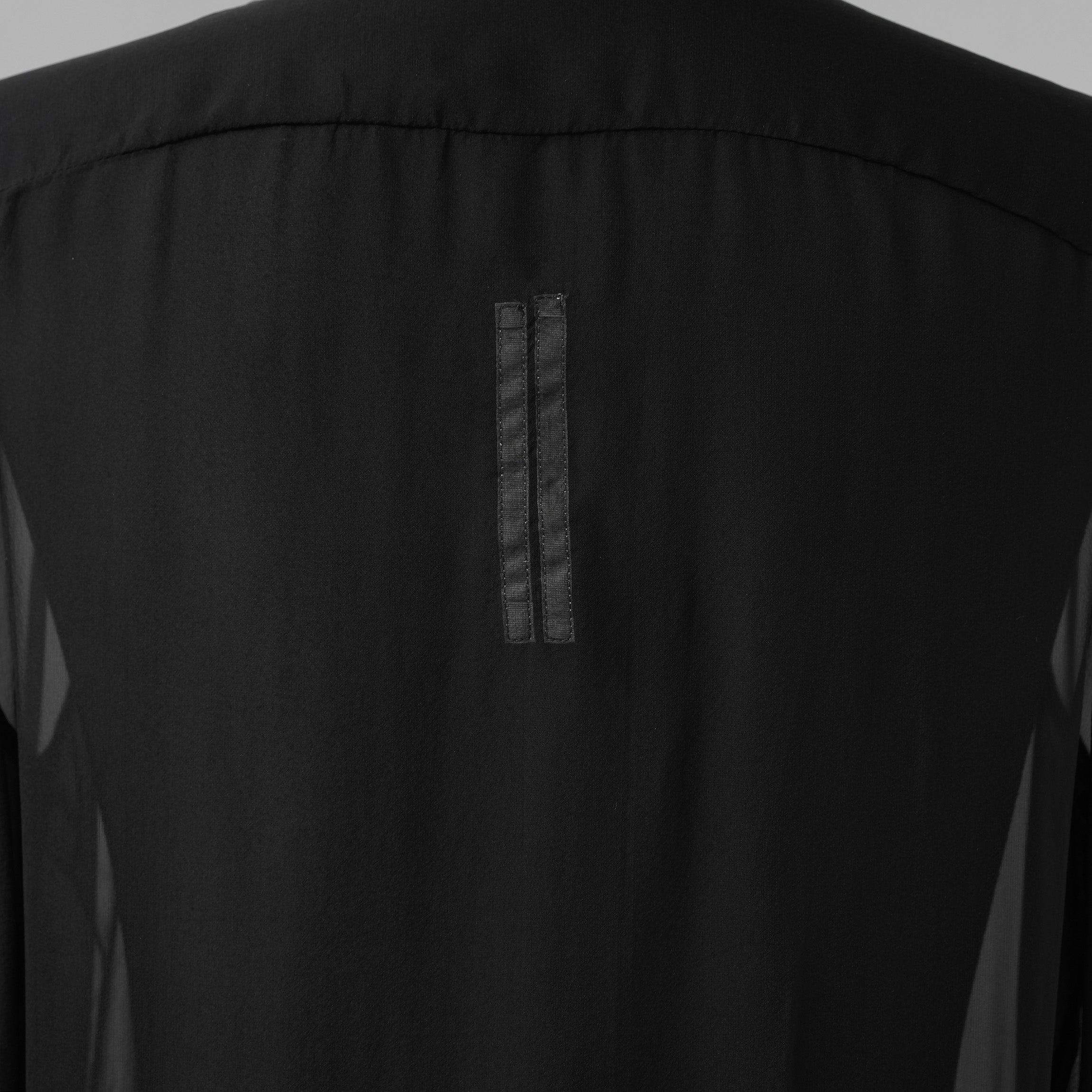 Rick Owens リックオウエンス / 美品 24SS LIDO OFFICE SHIRT シルクシアー 長袖シャツ / RU01D3299-S / size 48 (BLACK)
