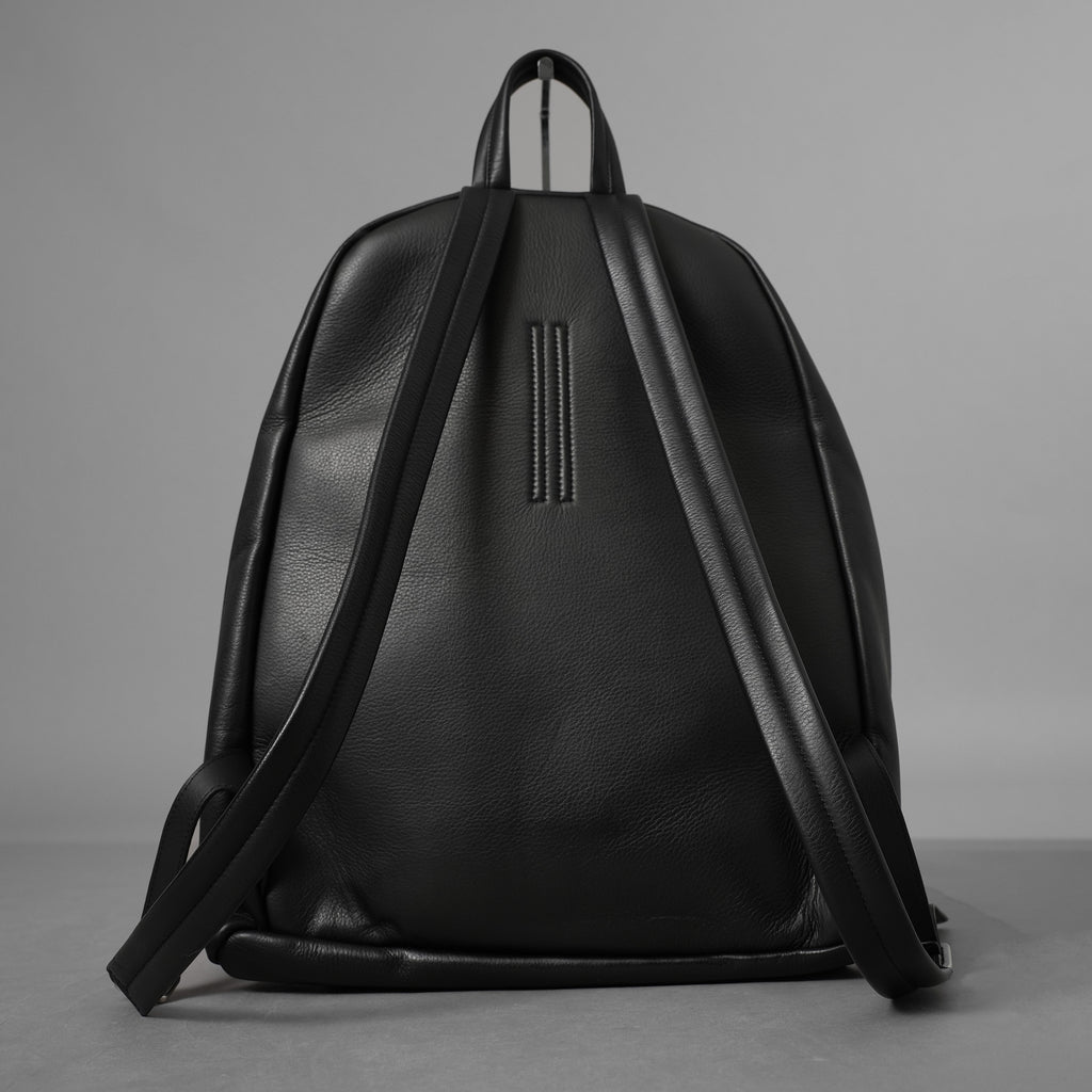 RICK OWENS リックオウエンス / 美品 24SS LIDO期 Classic Zip Leather Backpack カーフレザー バッグパック / RA01E0671 / BLACK 352165-in-ue アクセサリー
