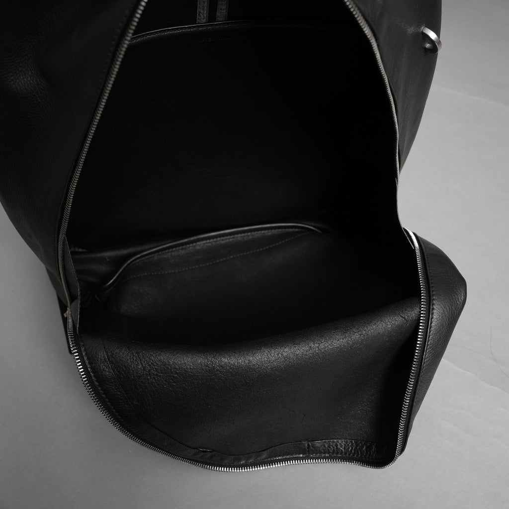 RICK OWENS リックオウエンス / 美品 24SS LIDO期 Classic Zip Leather Backpack カーフレザー バッグパック / RA01E0671 / BLACK 352165-in-ue アクセサリー