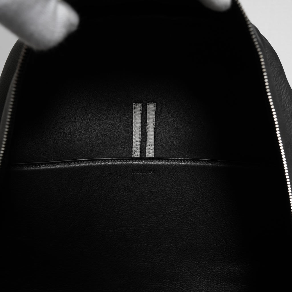 RICK OWENS リックオウエンス / 美品 24SS LIDO期 Classic Zip Leather Backpack カーフレザー バッグパック / RA01E0671 / BLACK 352165-in-ue アクセサリー