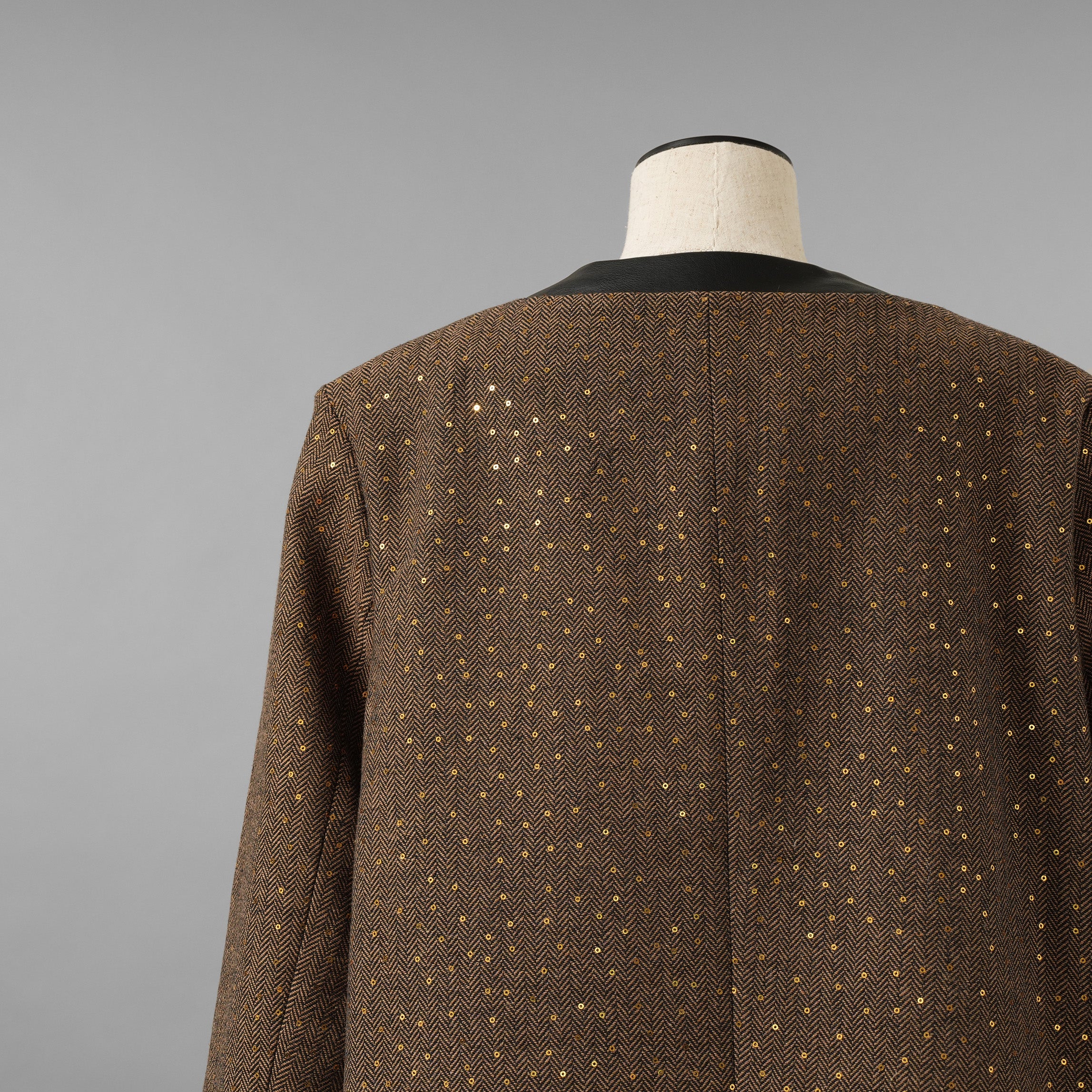 未使用品 ANDREA&Co. アンドレアアンドコー / 25AW シャイニーレザーコンビセットアップ ジャケット スカート / ansun-533 / size FREE (BROWN) レディース
