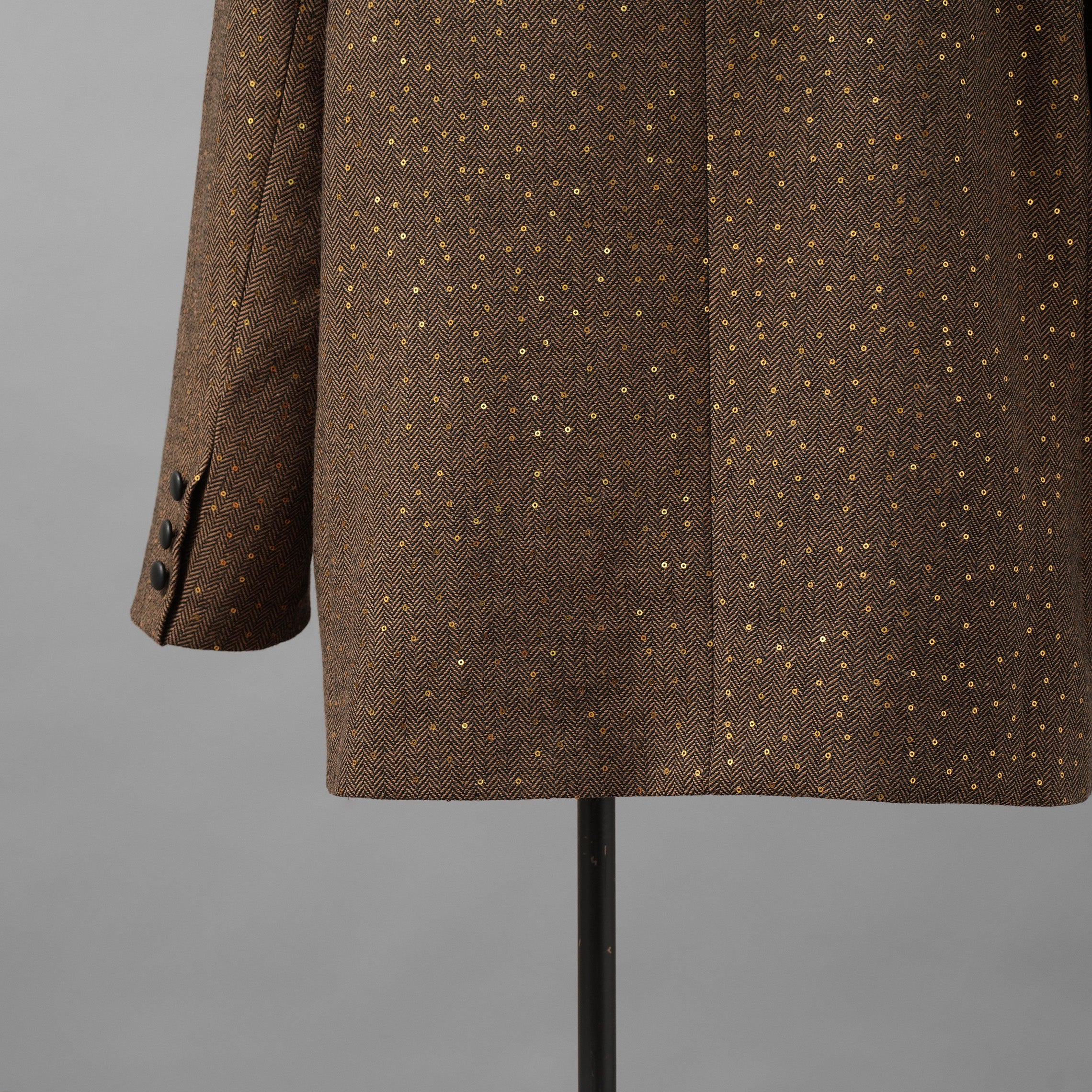 未使用品 ANDREA&Co. アンドレアアンドコー / 25AW シャイニーレザーコンビセットアップ ジャケット スカート / ansun-533 / size FREE (BROWN) レディース