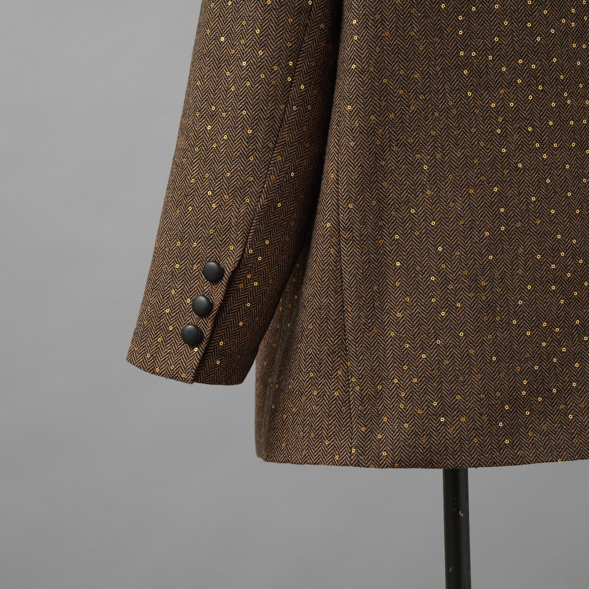 未使用品 ANDREA&Co. アンドレアアンドコー / 25AW シャイニーレザーコンビセットアップ ジャケット スカート / ansun-533 / size FREE (BROWN) レディース