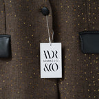 未使用品 ANDREA&Co. アンドレアアンドコー / 25AW シャイニーレザーコンビセットアップ ジャケット スカート / ansun-533 / size FREE (BROWN) レディース