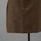 未使用品 ANDREA&Co. アンドレアアンドコー / 25AW シャイニーレザーコンビセットアップ ジャケット スカート / ansun-533 / size FREE (BROWN) レディース