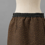 未使用品 ANDREA&Co. アンドレアアンドコー / 25AW シャイニーレザーコンビセットアップ ジャケット スカート / ansun-533 / size FREE (BROWN) レディース