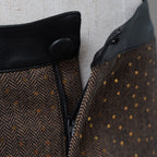 未使用品 ANDREA&Co. アンドレアアンドコー / 25AW シャイニーレザーコンビセットアップ ジャケット スカート / ansun-533 / size FREE (BROWN) レディース