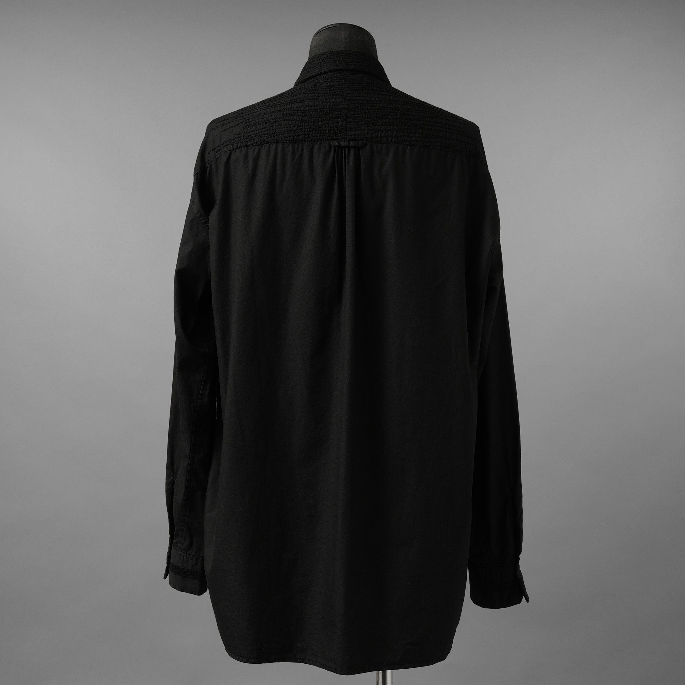 The Viridi-anne ザ ヴィリディアン / 25SS エンブロイダリーシャツ 長袖シャツ / VI-3851-02 / size 2 (BLACK)