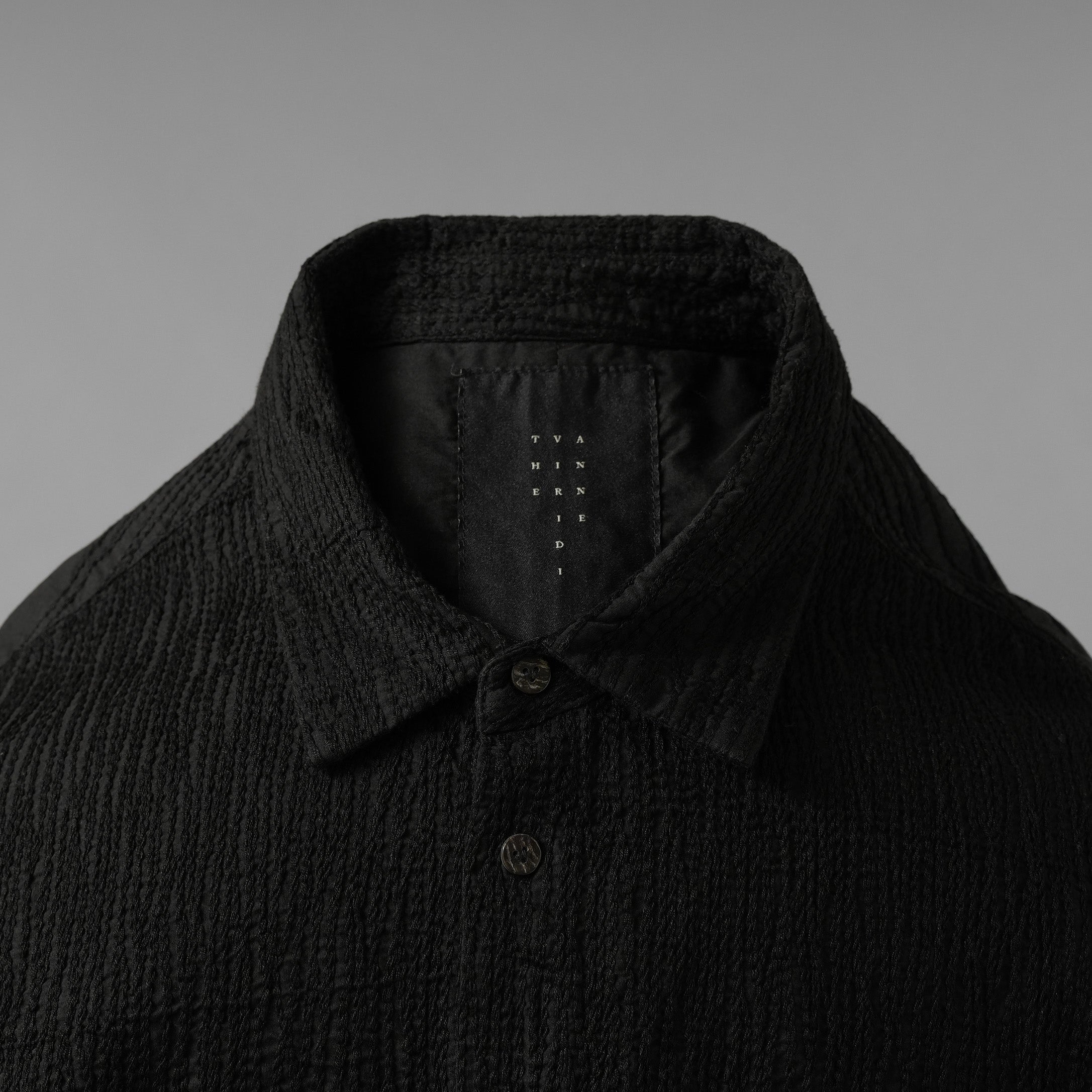 The Viridi-anne ザ ヴィリディアン / 25SS エンブロイダリーシャツ 長袖シャツ / VI-3851-02 / size 2 (BLACK)