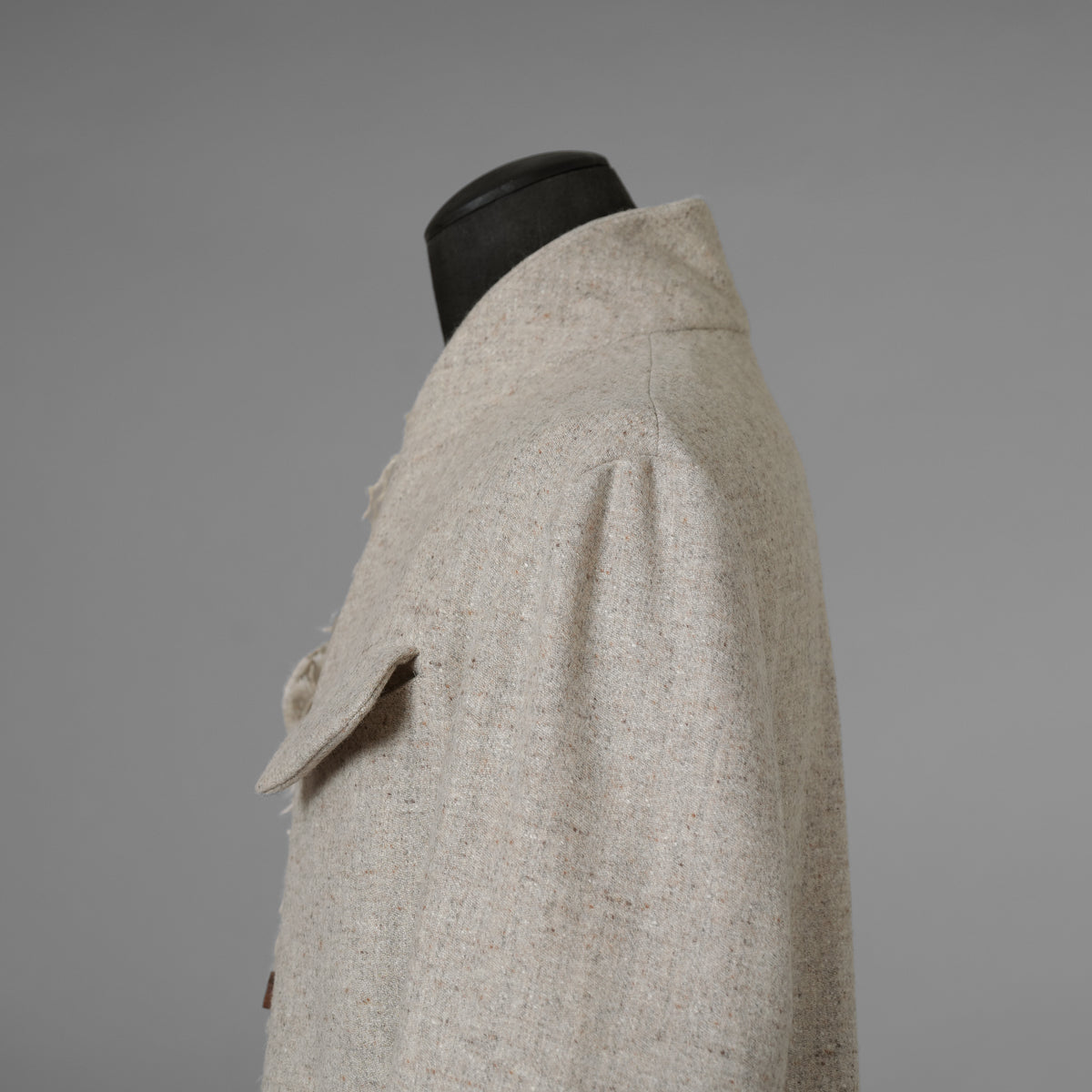 ARCHIVIO J.M. Ribot アルキビオ J.M. リボット / 新品 24AW LIFT代官山 別注 REVER UP COAT ウール ロング コート / size 46 (LIGHT HERRINGBONE)