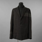 bajra バジュラ / 美品 25AW リネンキャンバス両面起毛テーラード ジャケット / 159BJ03 / size 3 (BLACK×KAHKI)