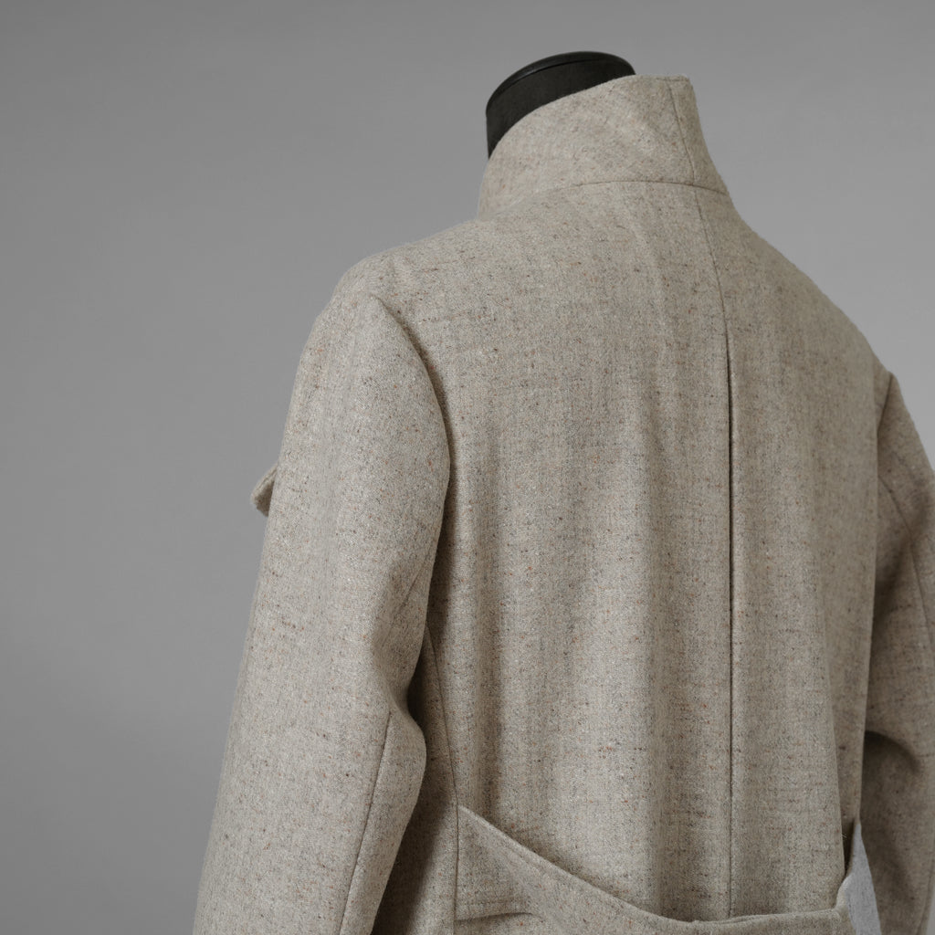 ARCHIVIO J.M. Ribot アルキビオ J.M. リボット / 新品 24AW LIFT代官山 別注 REVER UP COAT ウール ロング コート / size 46 (LIGHT HERRINGBONE)
