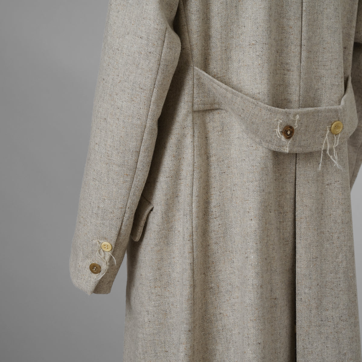 ARCHIVIO J.M. Ribot アルキビオ J.M. リボット / 新品 24AW LIFT代官山 別注 REVER UP COAT ウール ロング コート / size 46 (LIGHT HERRINGBONE)