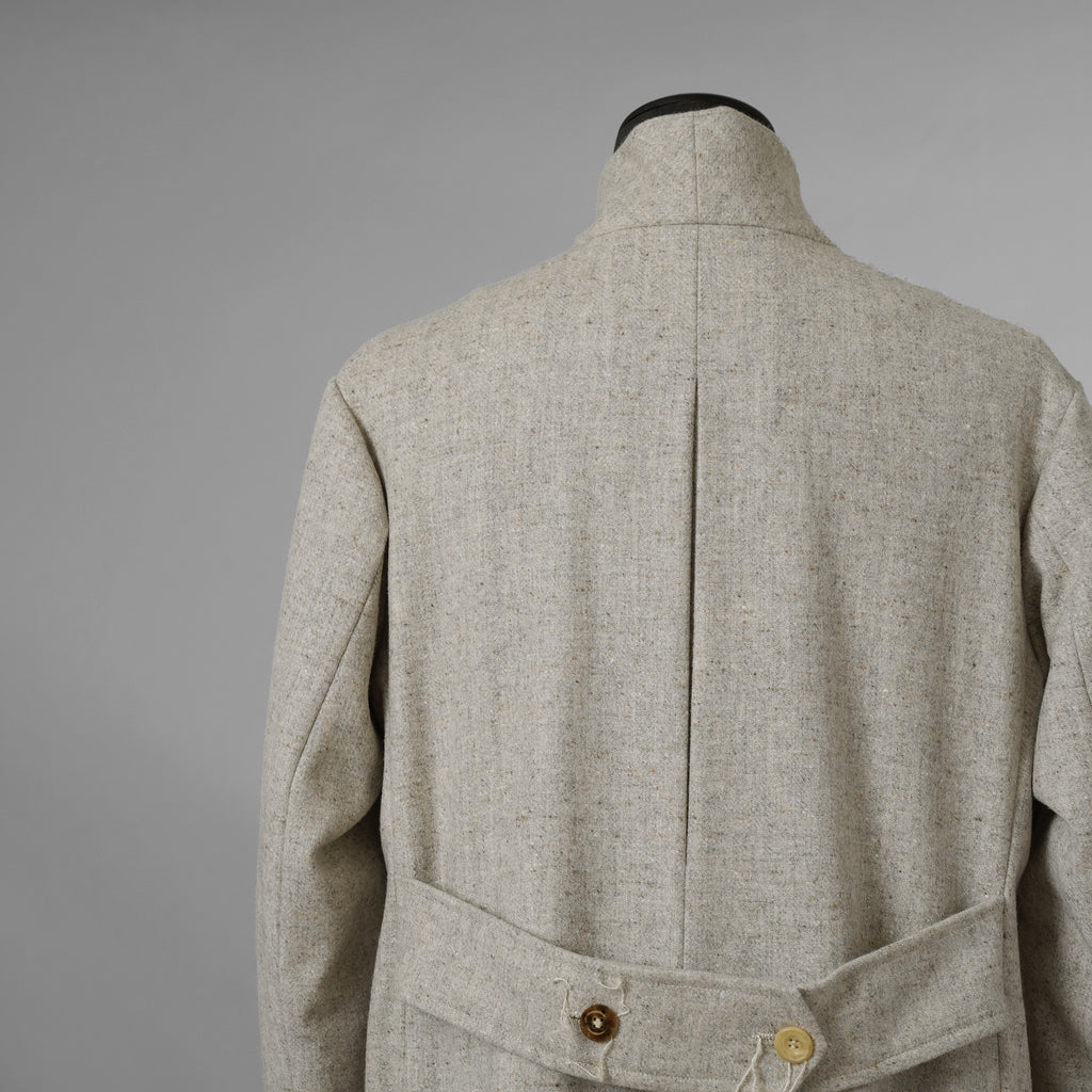 ARCHIVIO J.M. Ribot アルキビオ J.M. リボット / 新品 24AW LIFT代官山 別注 REVER UP COAT ウール ロング コート / size 46 (LIGHT HERRINGBONE)