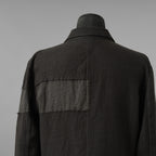 bajra バジュラ / 美品 25AW リネンキャンバス両面起毛テーラード ジャケット / 159BJ03 / size 3 (BLACK×KAHKI)
