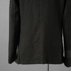 bajra バジュラ / 美品 25AW リネンキャンバス両面起毛テーラード ジャケット / 159BJ03 / size 3 (BLACK×KAHKI)
