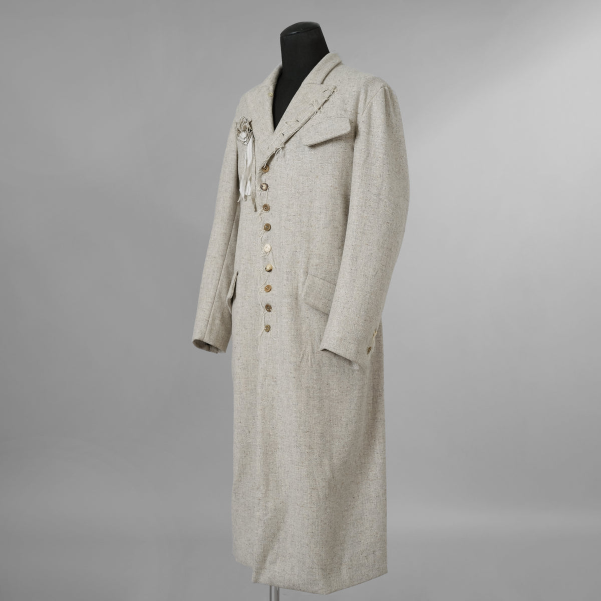 ARCHIVIO J.M. Ribot アルキビオ J.M. リボット / 新品 24AW LIFT代官山 別注 REVER UP COAT ウール ロング コート / size 46 (LIGHT HERRINGBONE)