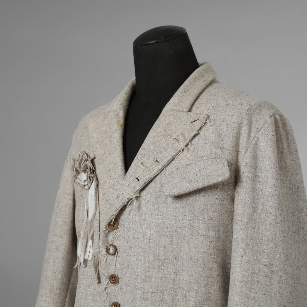 ARCHIVIO J.M. Ribot アルキビオ J.M. リボット / 新品 24AW LIFT代官山 別注 REVER UP COAT ウール ロング コート / size 46 (LIGHT HERRINGBONE)