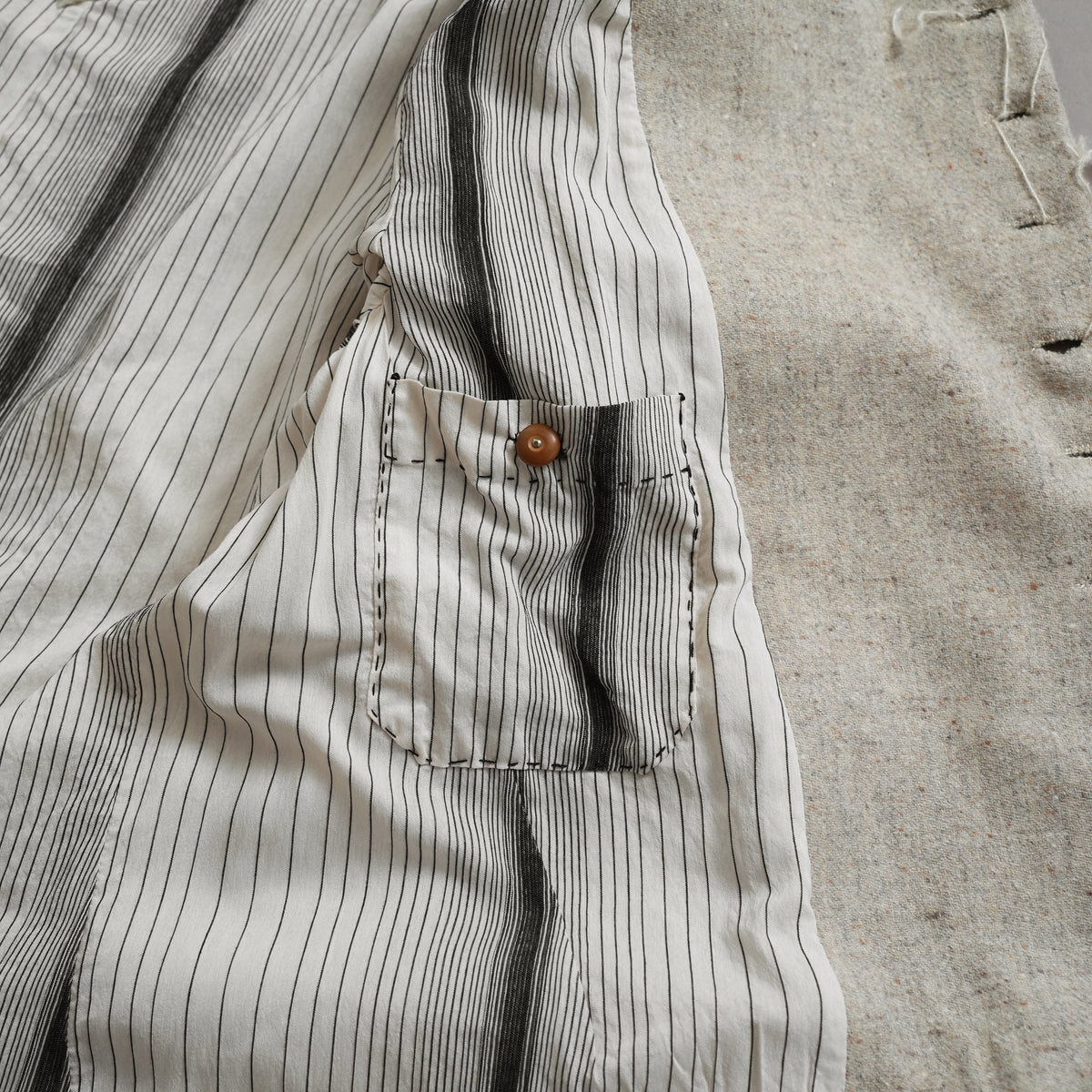 ARCHIVIO J.M. Ribot アルキビオ J.M. リボット / 新品 24AW LIFT代官山 別注 REVER UP COAT ウール ロング コート / size 46 (LIGHT HERRINGBONE)