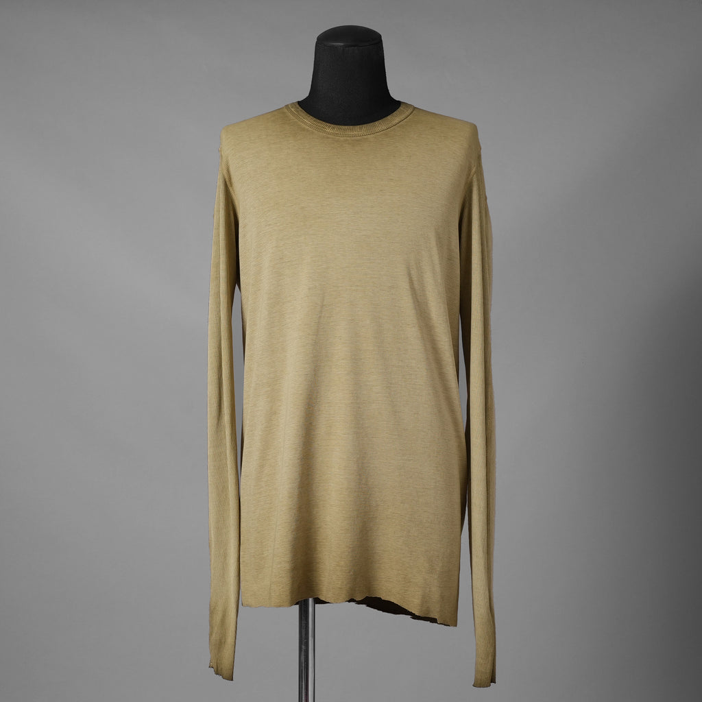 BORIS BIDJAN SABERI ボリスビジャンサベリ / 24SS 美品 LS1.2 RF Long Sleeve T-Shirt 細リブ編み 長袖Tシャツ / size S (YELLOW) 352162-in-ue