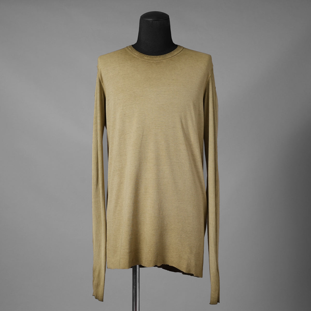 BORIS BIDJAN SABERI ボリスビジャンサベリ / 24SS 美品 LS1.2 RF Long Sleeve T-Shirt 細リブ編み 長袖Tシャツ / size S (YELLOW) 352162-in-ue
