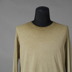 BORIS BIDJAN SABERI ボリスビジャンサベリ / 24SS 美品 LS1.2 RF Long Sleeve T-Shirt 細リブ編み 長袖Tシャツ / size S (YELLOW) 352162-in-ue