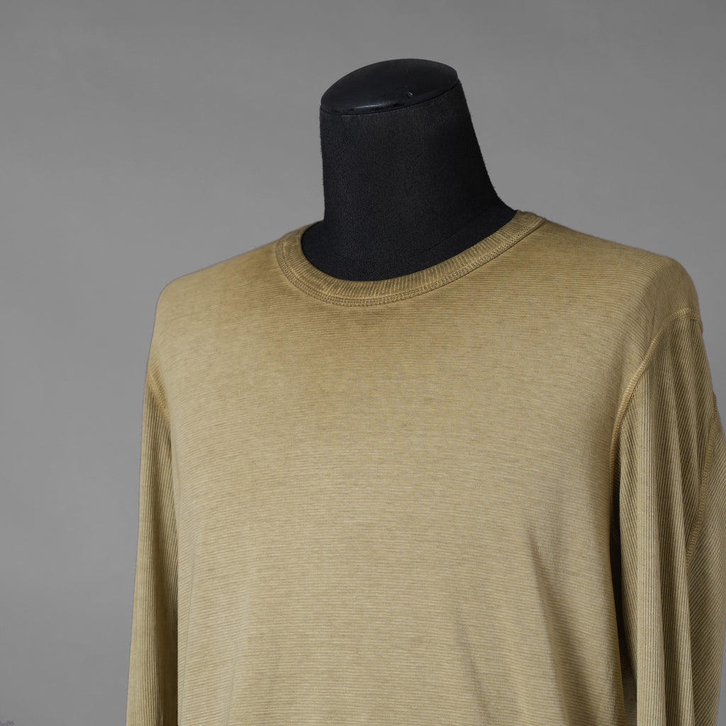 BORIS BIDJAN SABERI ボリスビジャンサベリ / 24SS 美品 LS1.2 RF Long Sleeve T-Shirt 細リブ編み 長袖Tシャツ / size S (YELLOW) 352162-in-ue